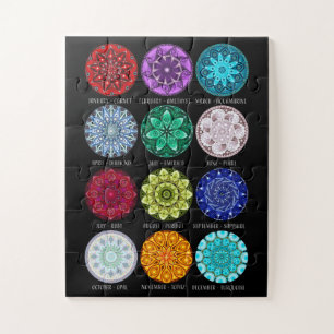 Quebra-cabeça Birthstone Mandala JigserQuebra-cabeça