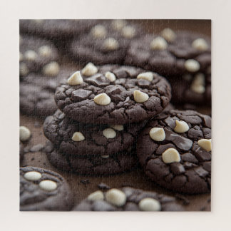 Quebra-cabeça Biscoitos de Chocolate Preto Com Lascas de Chocola