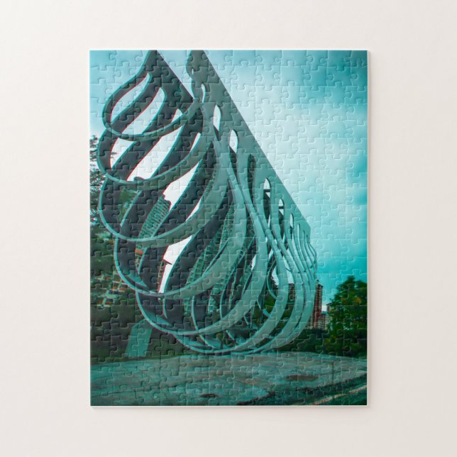 Quebra-cabeça Bishanpark Swing Sculture Singapura. (Vertical)