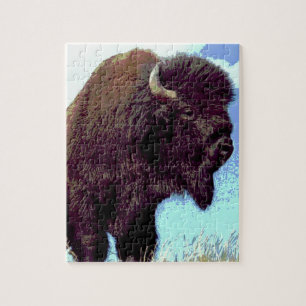 Quebra-cabeça Bison Pop Art