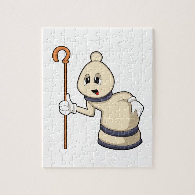 Quebra-cabeça Bispo de xadrez em xadrez (Vertical)