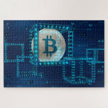 Bitcurrency Cryptocurrency Blocchain Blue Silver