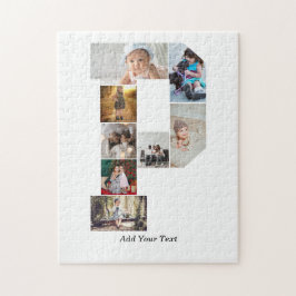 Quebra-cabeça Black and White Letter P Photo Collage