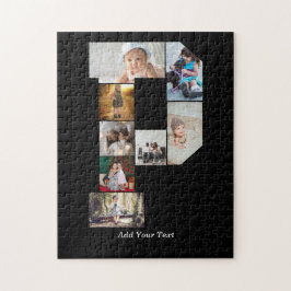 Quebra-cabeça Black and White Letter P Photo Collage