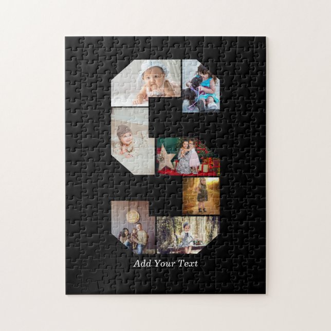 Quebra-cabeça Black and White Letter S Photo Collage (Vertical)