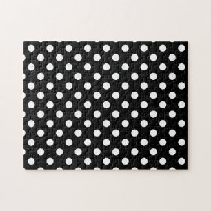 Quebra-cabeça Black and White Polka Dots