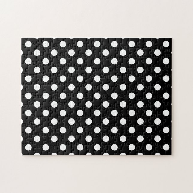Quebra-cabeça Black and White Polka Dots (Horizontal)