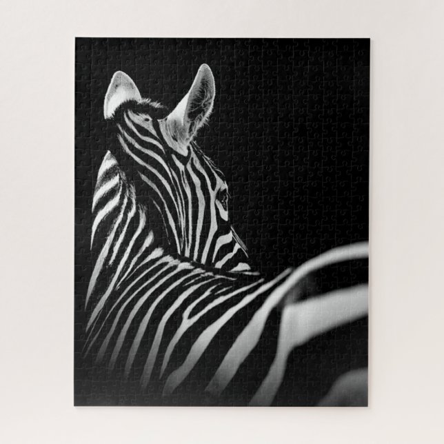 Quebra-cabeça black and white zebra (Vertical)