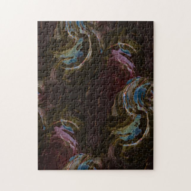 Quebra-cabeça Black Atomic Abstrato Art (Vertical)