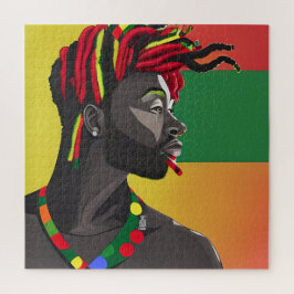 Quebra-cabeça Black Bruh African American Man Juneteenésimo Rei