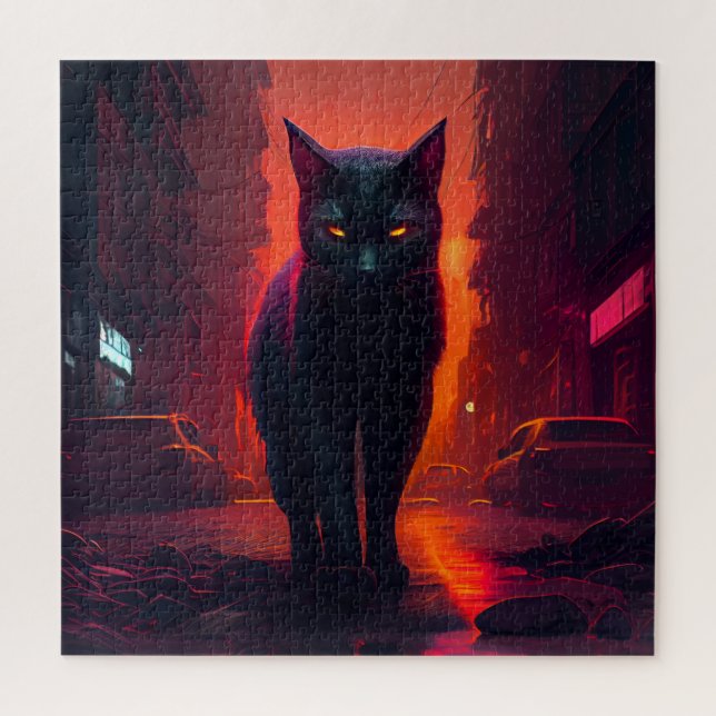 Quebra-cabeça Black Cat (Vertical)