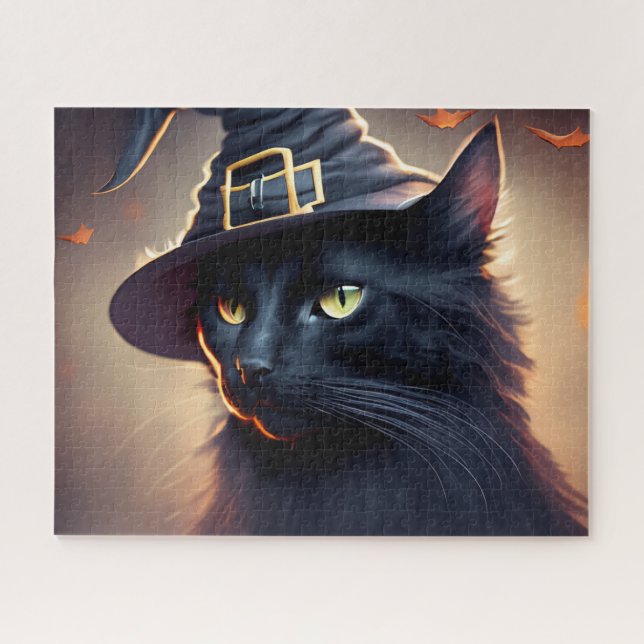 Quebra-cabeça Black Cat Halloween (Horizontal)