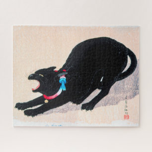 Quebra-cabeça Black Cat Hissing Fine Art by Hiroaki Takahashi