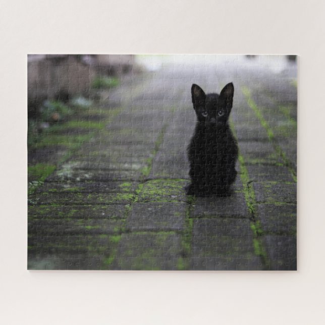 Quebra-cabeça Black Kitten (Horizontal)