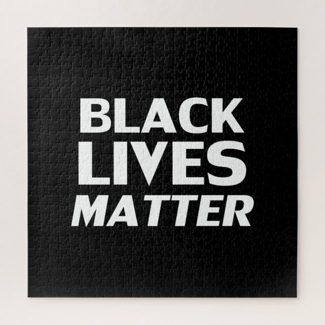 Quebra-cabeça "black lives matter" black white - (Vertical)