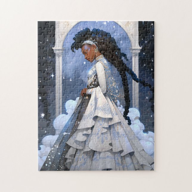 Quebra-cabeça Black Princess Fantasy Art (Vertical)