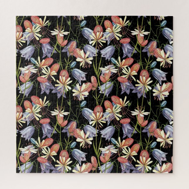 Quebra-cabeça Bladder Campion Bells: Watercolor Floral (Vertical)