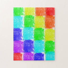 Quebra-cabeça Blocos de cores modernos do arco-íris