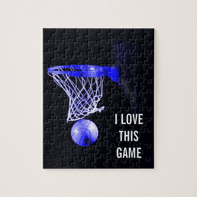 Quebra-cabeça Blue Basketball - Sports Illustration Art (Vertical)