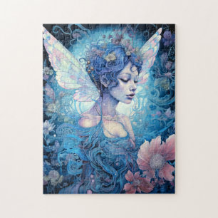 Quebra-cabeça Blue Fairy Fantasy Art