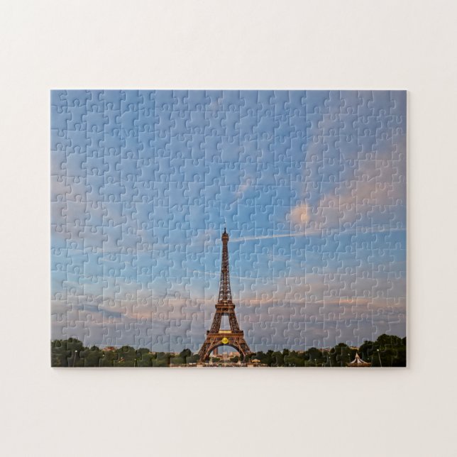 Quebra-cabeça Blue Skies e Eiffel Tower - 11x14 - 252 pcs. (Horizontal)