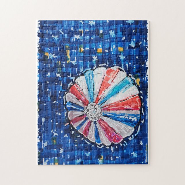 Quebra-cabeça Blue Sky Hot Air Balloon (Vertical)