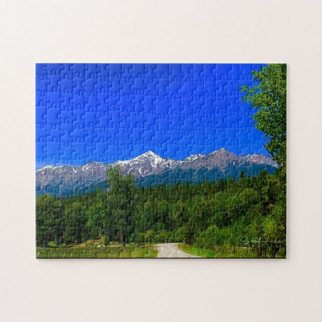 Quebra-cabeça Blue Sky Mountain (Horizontal)