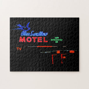 Quebra-cabeça Blue Swallow Motel Sinal, Rota 66, Tucumcari, N.M.
