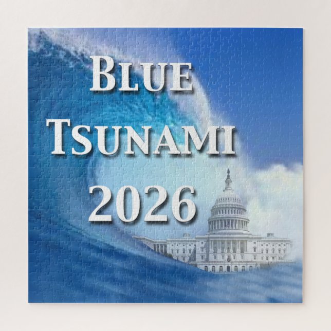 Quebra-cabeça Blue Tsunami Election 2026 (Vertical)