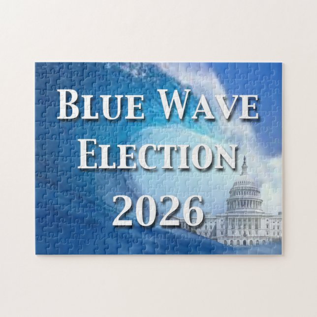 Quebra-cabeça Blue Wave Election 2026 (Horizontal)