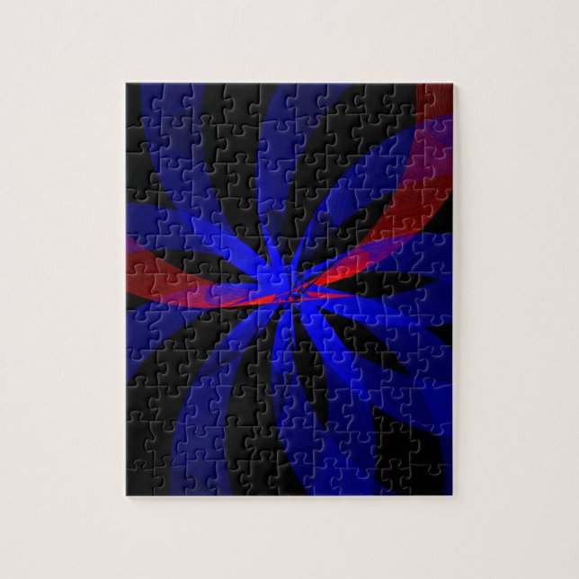 Quebra-cabeça Blueberry Color Center Accent Geometric Puzzle (Vertical)