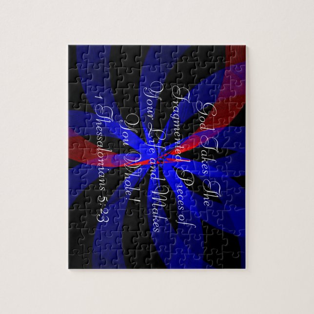 Quebra-cabeça Blueberry Color Center Fragmented Geometric Puzzle (Vertical)