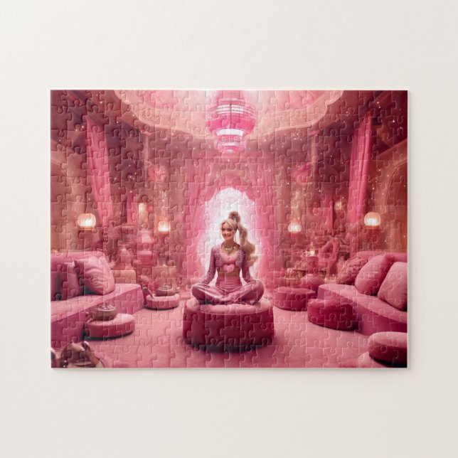 Quebra-cabeça Blush Palace of the Pink Genie Meditation (Horizontal)