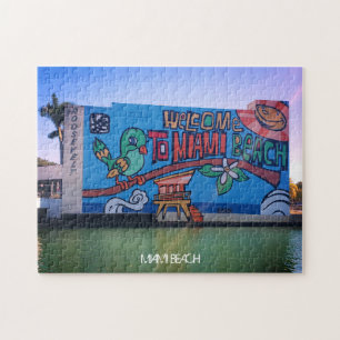 Quebra-cabeça Boas-vindas a Miami Beach Flórida personalizada -