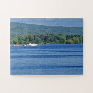 Quebra-cabeça Boat Lake Puzzle Scenic Nature Jigsaw