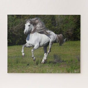 Quebra-cabeça Bob Langrish Cinza Andalucian Stallion Running