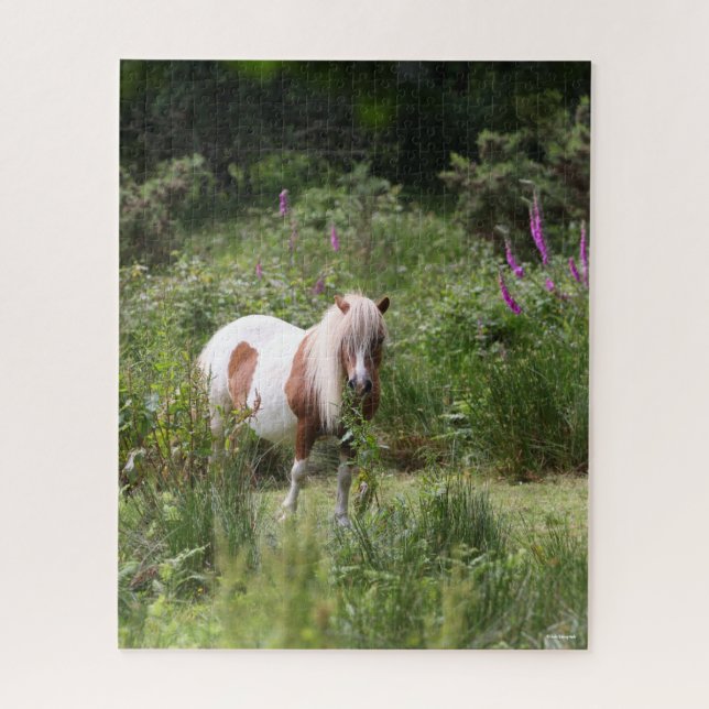 Quebra-cabeça Bob Langrish | Shetland Pony Por Flores (Vertical)