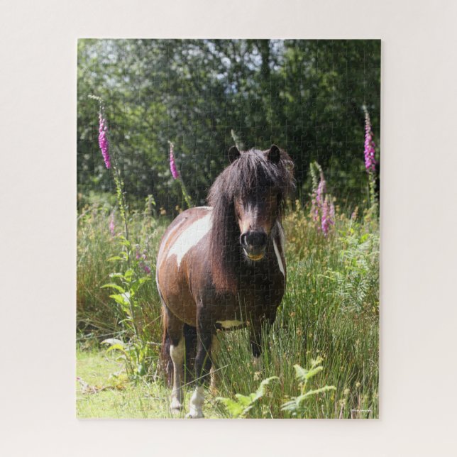 Quebra-cabeça Bob Langrish | Shetland Pony Por Flores (Vertical)