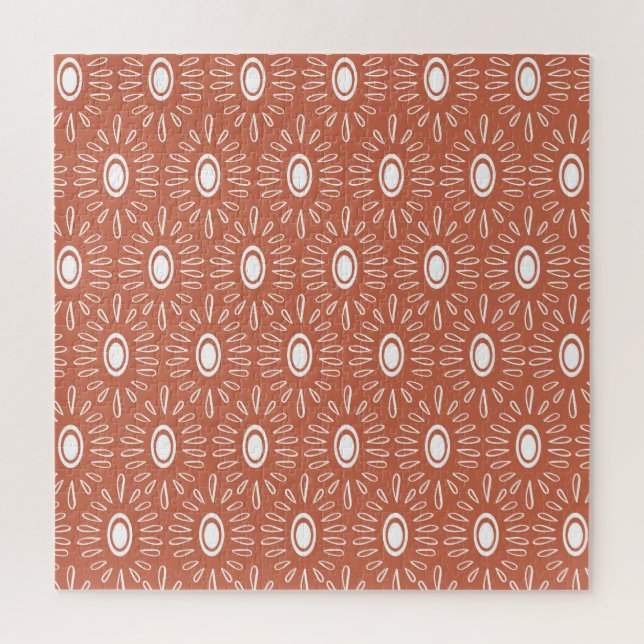 Quebra-cabeça Boho Chic Flowers: Design moderno sem costura (Vertical)