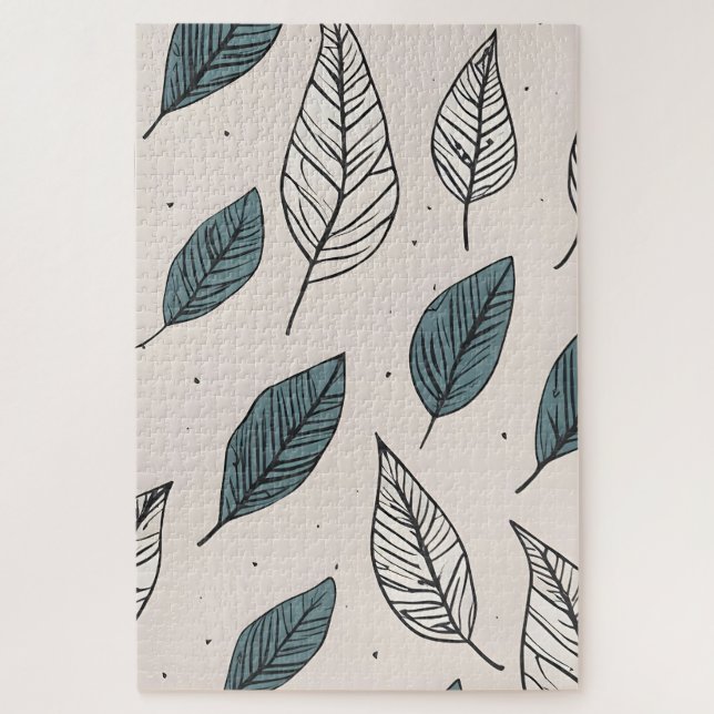 Quebra-cabeça Boho deixa arte (Vertical)