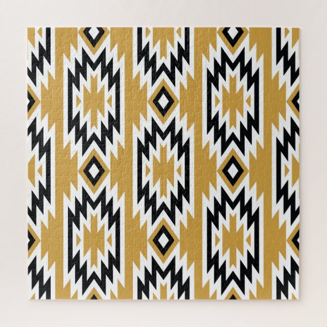 Quebra-cabeça Boho étnico: padrão geométrico de vintage. (Vertical)