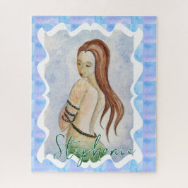 Quebra-cabeça Boho Fantasy Mermaid Watercolor Personalized