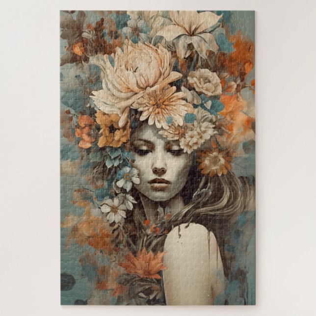 Quebra-cabeça BOHO Flower Girl (Vertical)