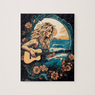 Quebra-cabeça Boho Guitar