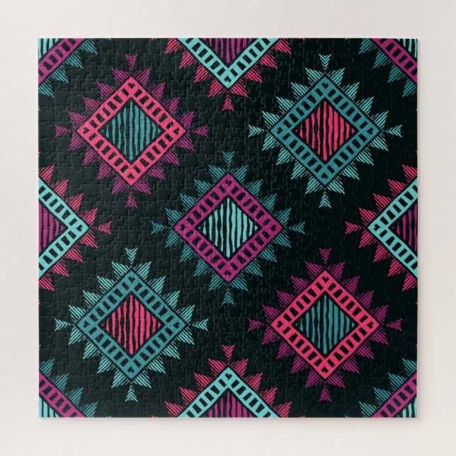 Quebra-cabeça Boho Spirit: Étnica Tribal Sem Olhos (Vertical)