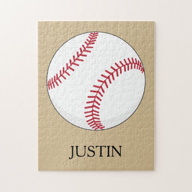 Quebra-cabeça Bola de Baseball Personalizar (Vertical)