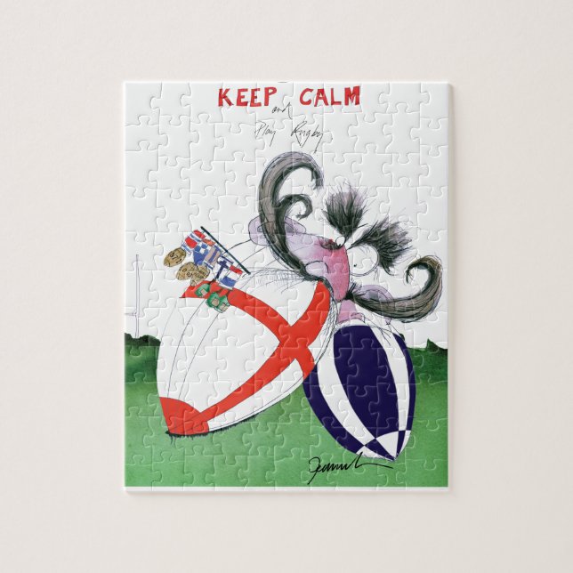 Quebra-cabeça bolas de rugby do scoland de Inglaterra v dos (Vertical)