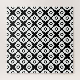 Quebra-cabeça Bold Black and White Symmetrical Arabesque Pattern