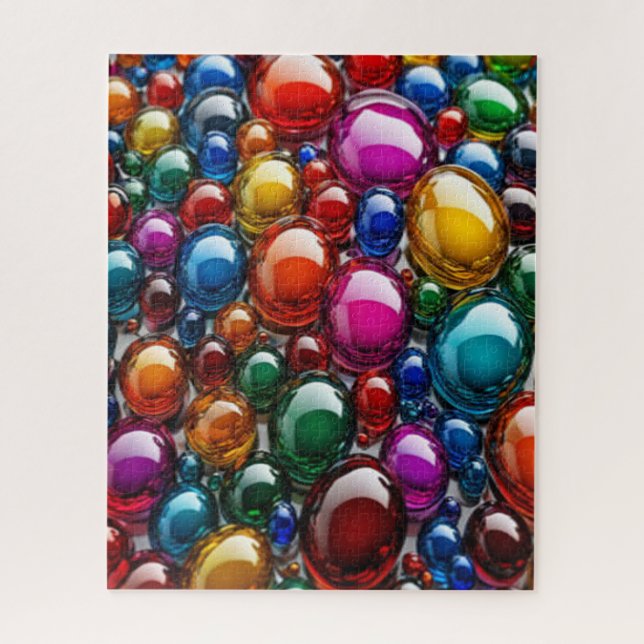 Quebra-cabeça Bolhas de vidro coloridas #599 - (Vertical)