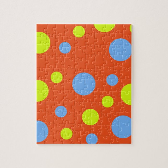 Quebra-cabeça Bolhas Felizes Funky Amarelo Azul (Vertical)